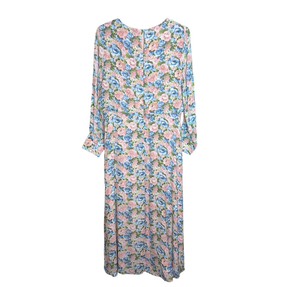 NWT & Other Stories Printed Side Slit Maxi Dress Size 12 Pastel Floral Cottage - Picture 5 of 14